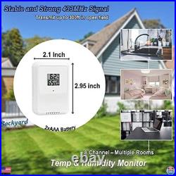 10-Inch Wireless Weather Station Clock Black Indoor Monitor with Barometer & 10-Inch Wireless Weather Station Clock Black Indoor Monitor with Barometer &