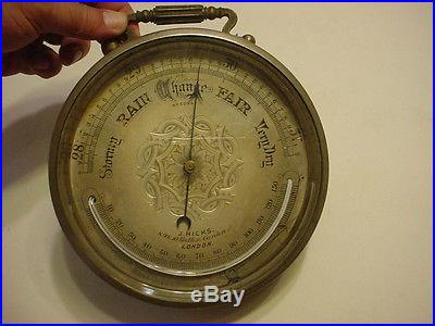 1800's J. Hicks-London-Model 50992 Barometer & Thermometer Instrument-Fancy