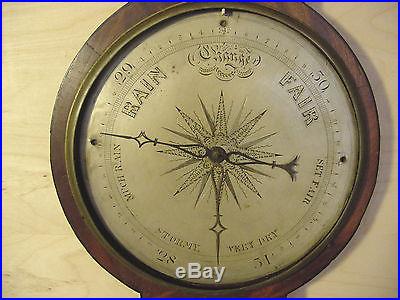 1839 Banjo Wheel Mercury Barometer J Howard Liverpool Mahogany Project part