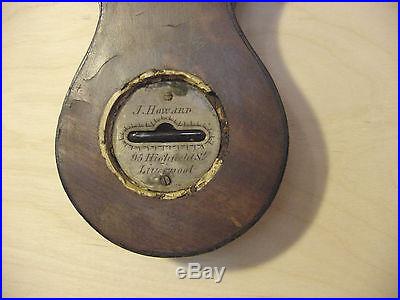 1839 Banjo Wheel Mercury Barometer J Howard Liverpool Mahogany Project part