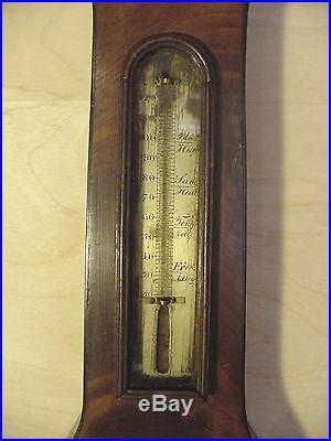 1839 Banjo Wheel Mercury Barometer J Howard Liverpool Mahogany Project part