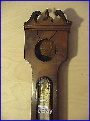 1839 Banjo Wheel Mercury Barometer J Howard Liverpool Mahogany Project part