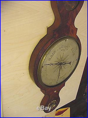 1839 Banjo Wheel Mercury Barometer J Howard Liverpool Mahogany Project part