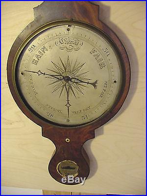 1839 Banjo Wheel Mercury Barometer J Howard Liverpool Mahogany Project part
