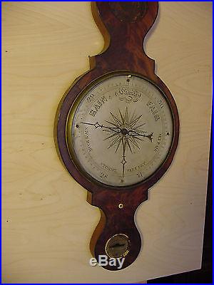 1839 Banjo Wheel Mercury Barometer J Howard Liverpool Mahogany Project part