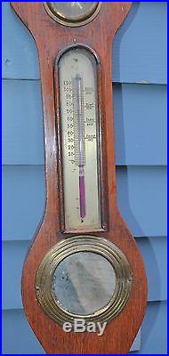 1850's Antique Banjo Wheel Barometer C. Chadburn 71 Lord St. Liverpool 4 Restore