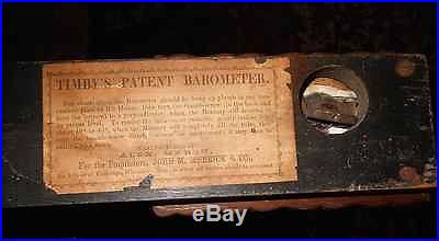 1857 Timby's Patent Stick Barometer Rosewood