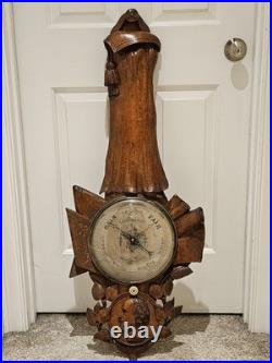 1860's Guisani & Sons Wolverhampton England Carved Nautical Maritime Barometer