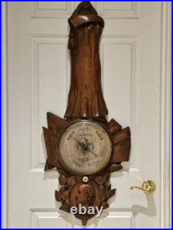 1860's Guisani & Sons Wolverhampton England Carved Nautical Maritime Barometer
