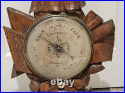 1860's Guisani & Sons Wolverhampton England Carved Nautical Maritime Barometer