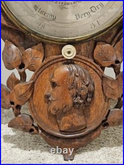 1860's Guisani & Sons Wolverhampton England Carved Nautical Maritime Barometer