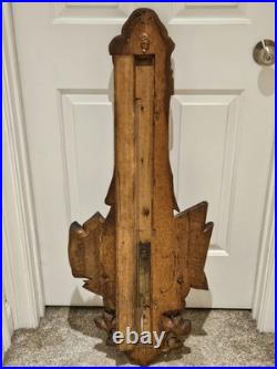 1860's Guisani & Sons Wolverhampton England Carved Nautical Maritime Barometer
