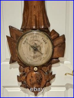1860's Guisani & Sons Wolverhampton England Carved Nautical Maritime Barometer