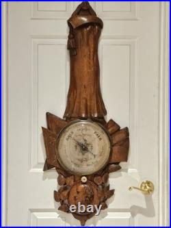 1860's Guisani & Sons Wolverhampton England Carved Nautical Maritime Barometer
