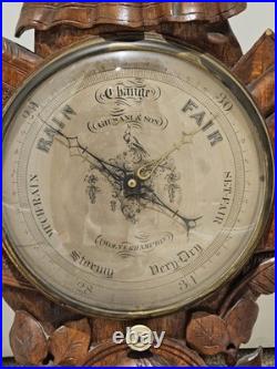 1860's Guisani & Sons Wolverhampton England Carved Nautical Maritime Barometer