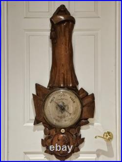 1860's Guisani & Sons Wolverhampton England Carved Nautical Maritime Barometer