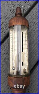 1860s Woodruffs Stick Barometer- Charles Wilder Peterboro NH