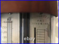 1860s Woodruffs Stick Barometer- Charles Wilder Peterboro NH
