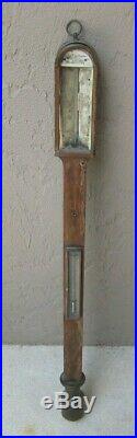 1870-80 Mahogany Cased Marine Stick Barometer G. H. & C. Gowland Sunderland