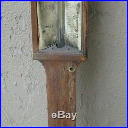 1870-80 Mahogany Cased Marine Stick Barometer G. H. & C. Gowland Sunderland