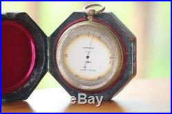 1870s Short & Mason Tycos Compensated Barometer London England Original Case