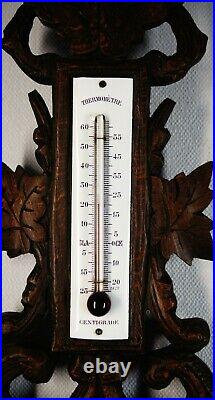 1879 Antique French working weather station, barometer, thermometer