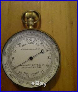 1885-1888 Pocket Altimeter- Baromiter Marshutz Optical Co. LA, California