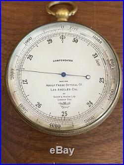 1890'S Short & Mason Compensated Tycos Barometer