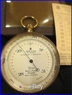 1890'S Short & Mason Compensated Tycos Barometer IN WONDERFUL CONDITION