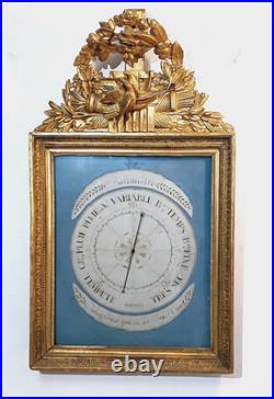 18th C GILTWOOD BAROMETER LOUIS XVI PERIOD- CIRCA 1760 18th C GILTWOOD BAROMETER LOUIS XVI PERIOD- CIRCA 1760