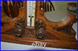 1900 Era Very Fancy Carved Desk top Fancy Carved Thermometer