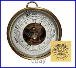 1900's Swiss Made Desktop Tabletop Aneroid Barometer With an Open Dial