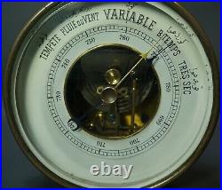 1900s Antique Ottoman J. Verdoux Constantinople Brass Barometer French & Turkish