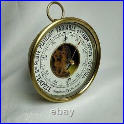 1901-1911 Small Desktop Aneroid Barometer With the Open Dial