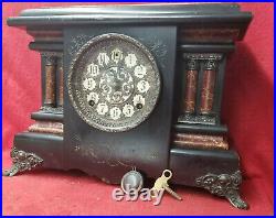 1904 American Signed Sessions 6 Column Mantle Clock