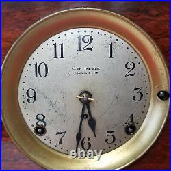 1905 Seth Thomas Red Sonora Chime Adamantine Mantle Clock-Quarter Chime on Bells