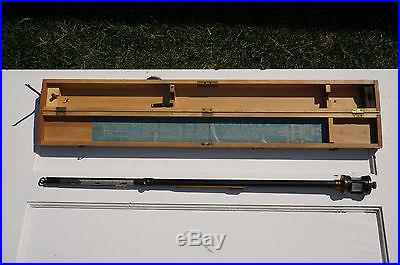 1910 Antique Mercury Stick Barometer TYCOS Taylor Instruments Wood Box RESTORE