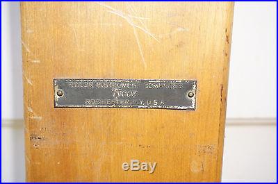 1910 Antique Mercury Stick Barometer TYCOS Taylor Instruments Wood Box RESTORE