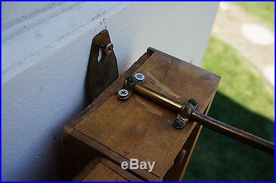 1910 Antique Mercury Stick Barometer TYCOS Taylor Instruments Wood Box RESTORE