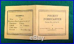 1915 Negretti & Zambra London Weather POCKET FORECASTER Boxed with Instructions