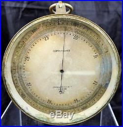 1916 John Wardale & Co Brass Oversized Bezel Barometer #1533