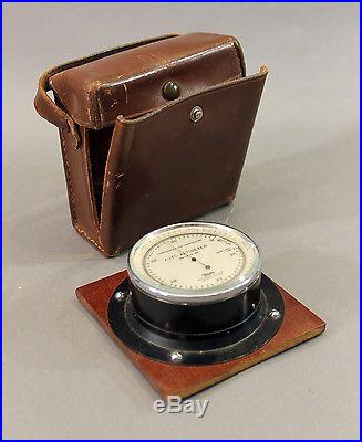 1920s Taylor AUTO-ALTIMETER Motor Aneroid Automobile Brometer w/Orig Case