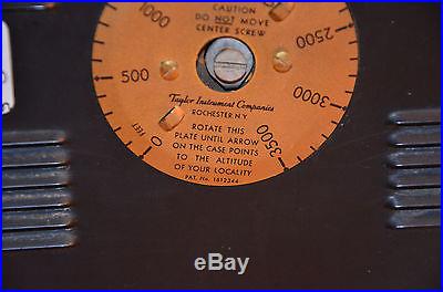 1927 TAYLOR INSTRUMENTS DECO WEATHER STATION BAROMETER TEMP HUMIDITY