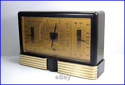 1927 TAYLOR INSTRUMENTS DECO WEATHER STATION BAROMETER TEMP HUMIDITY