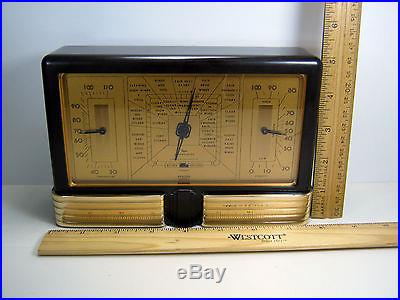 1927 TAYLOR INSTRUMENTS DECO WEATHER STATION BAROMETER TEMP HUMIDITY
