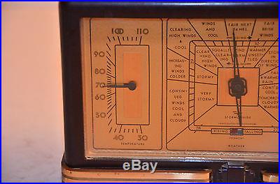 1927 TAYLOR INSTRUMENTS DECO WEATHER STATION BAROMETER TEMP HUMIDITY