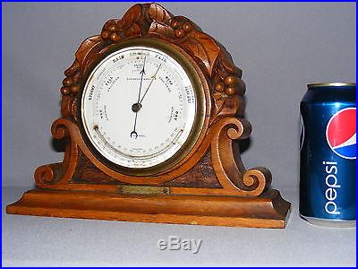 19C CAPTAIN CUMMINGS ANTIQUE CHADBURN & SON LIVERPOOL CARVED OAK SHIP BAROMETER