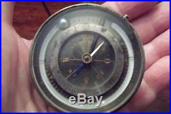19TH Century German Cased Pocket Barometer Compass & Thermometer GREAT LOOKING