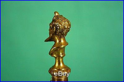 19. C Victorian Brass Thermometer With Faun Head Decoration the scale in R