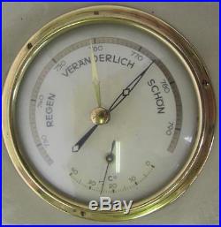 19c. Antique German Barometer Hygrometer Marked